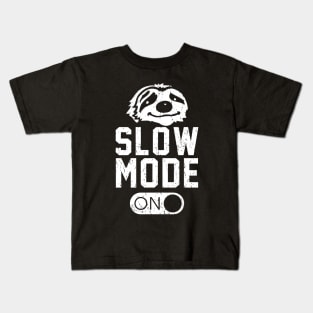 Slow Mode On Funny Sloth Lover Kids T-Shirt